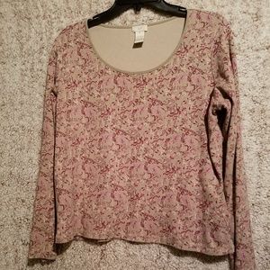 J. Jill cotton floral t-shirt